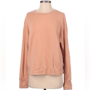 Aerie Offline OTT Light Orange Fleece Crewneck Pullover Size Large NWOT